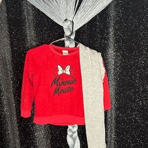 Set Disney Minnie sweatshirt with grey leggings